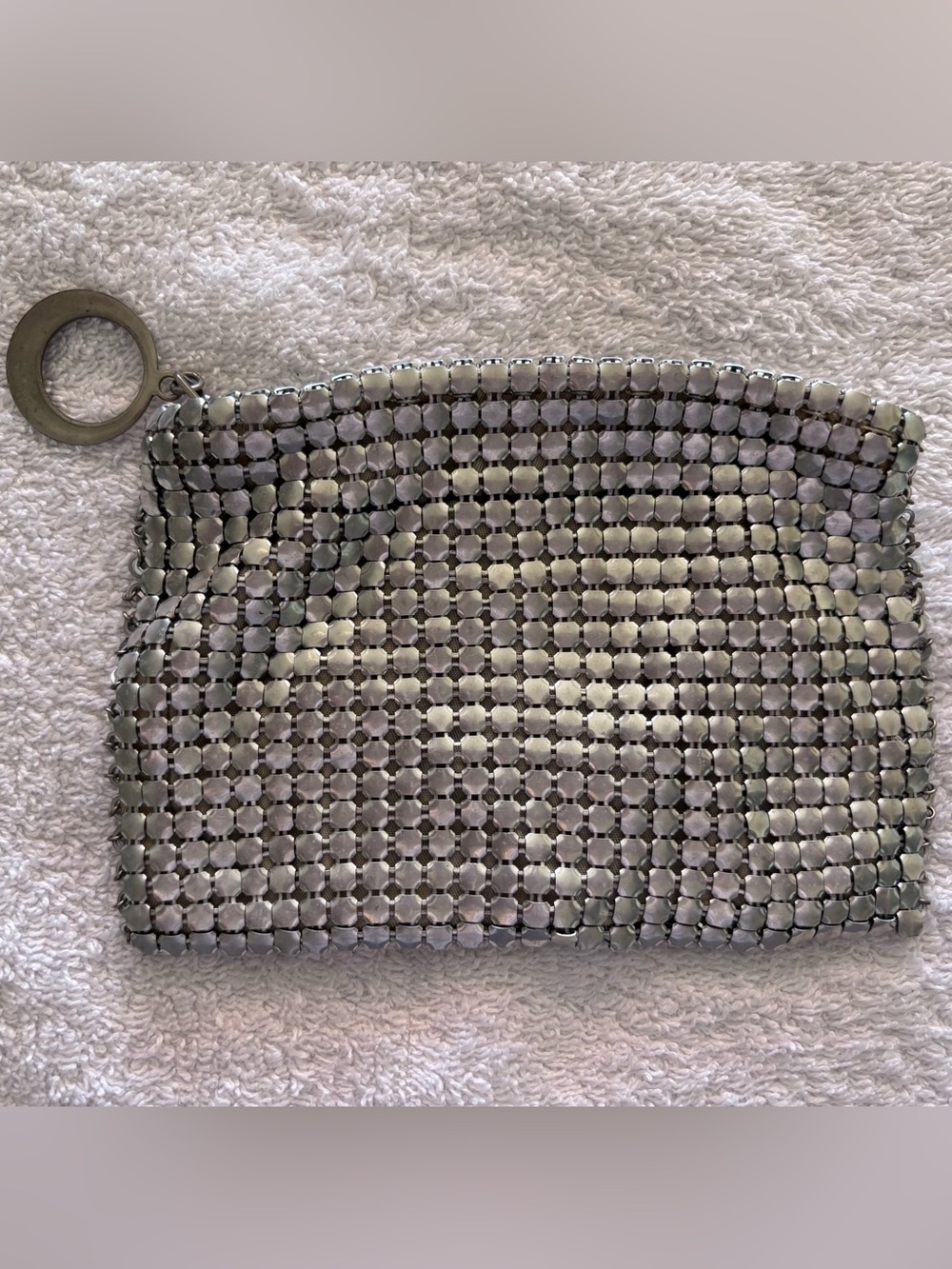 Vintage 1920’s era metallic Silver Evening Clutch Bag